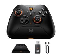BIGBIG WON Wireless Controller Gale PC Controller motion zieling, Hall Trigger, 4 boutons personnalisés, Apps Contrôleur de jeu pour PC/Switch/IOS/Android Jeux sans fil avec station de charge (Noir)