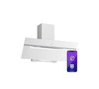 Klarstein BigBite Smart 90cm 417m³/h Hotte Décorative Blanc APPP