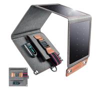 BigBlue 14W Panneau Solaire Portable, Ultra Léger, USB Port (5V/2.4A), IPX4, Mini Chargeur Solaire Pliable pour Toutes les Activités de Plein Air