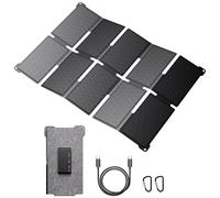 BigBlue Chargeur Solaire Portable 35W avec Charge Rapide USB-A et PD 25W USB-C pour Le Camping et Le Randonnée, 0,7kg, Étanche IP68, Chargeur Solaire Pliable pour iPhone/Android, iPad, Powerbank