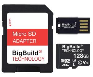 BigBuild Technology 128 Go U3 100 Mo/s Ultra Rapide microSD Carte mémoire pour Caméra de Tableau de Bord/DashCam de Mio MiVue 812, 818, 866