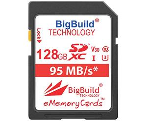 BigBuild Technology 128 Go UHS-I U3 95Mo/s Carte mémoire pour Pentax K-1, K-1 II, K-70, K-S2, KP, Ricoh GR-II, WG-50, WG-60 Caméra