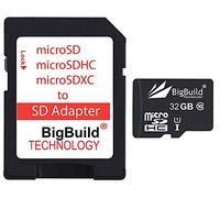 BigBuild Technology 32 Go Ultra Rapide Class 10 80Mo/s MicroSD Carte mémoire pour Samsung Galaxy Tab 2 7.0, Adaptateur SD Inclus