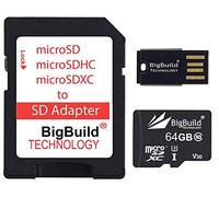 BigBuild Technology 64 Go 100 Mo/s Ultra Rapide microSD Carte mémoire pour Mobile de Wiko Jerry 3, Wiko Sunny 3 Plus, Classe 10 U3 V30