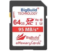 BigBuild Technology 64 Go U3 95Mo/s Carte mémoire pour Olympus Om D E M1 Mark II, Om D E M10 Mark II, Om D E M10 Mark III, Om D E M5 Mark II, Olympus Pen E PL8, Pen E PL9, Pen F, Stylus Tough TG 5
