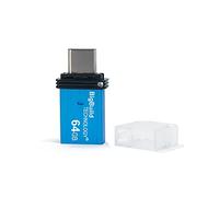 BigBuild Technology 64GB Blue Dual Drive Type C OTG USB Memory Stick Compatible avec Samsung Galaxy S20, S20 Ultra, S20+, S21 5G, S21+ 5G Mobile