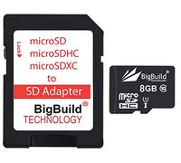 BigBuild Technology 8Go Ultra Rapide Class 10 80Mo/s MicroSD SDHC Carte mémoire pour Veho Muvi K-2 Pro Action Camera, Adaptateur SD Inclus