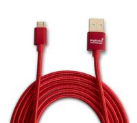 BigBuild Technology CÂBLE USB plaqué or 1 mètre ROUGE pour TomTom Rider 40/400, 420/450, 50/500/550, TomTom Pro 7100/8375, 9100/Truck 5250 Sat Nav