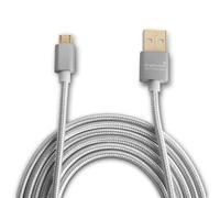 BigBuild Technology CÂBLE USB plaqué or ARGENT 1 mètre pour Blackview A50, A55, A55 Pro, A70, A70 Pro, A80s, BV4900, BV4900 Pro, BV4900s Mobile