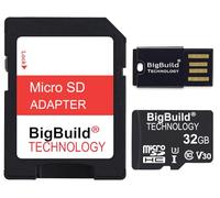 BigBuild Technology Carte Mémoire Micro SDHC U3 32 Go pour DJI Osmo Action 4/5 Pro, Nano Caméra d'action