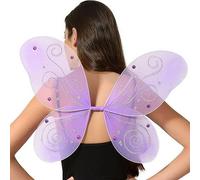 BigBuy Carnival Ailes de Papillon Violet 48 x 37 cm
