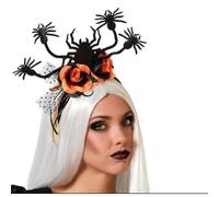 BigBuy Carnival Bandeau en toile d'araignée Halloween Orange