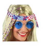 BigBuy Carnival Lunettes Hippie Bleu