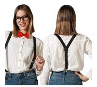 BigBuy Carnival Set de Lunettes nœud Papillon Bretelles