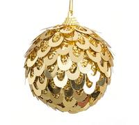 BigBuy Christmas Boules de Noël Doré Plastique Polyfoam 6 x 6 x 6 cm (6 unités)