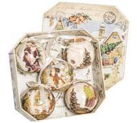 BigBuy Christmas Boules de Noël Multicolore Papier Polyfoam 7,5 x 7,5 x 7,5 cm (5 unités)