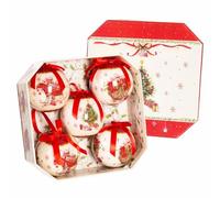 BigBuy Christmas Boules de Noël Multicolore Papier Polyfoam 7,5 x 7,5 x 7,5 cm (5 unités)