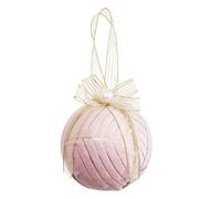 BigBuy Christmas Boules de Noël Rose Polyfoam Tissu 10 x 10 x 10 cm (3 unités)