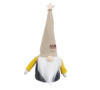 BigBuy Christmas Décoration de Noël Vert Beige Sable Tissu Père Noël 20 cm