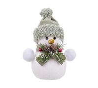 BigBuy Christmas Ornement de Noël Blanc Multicolore Plastique Polyfoam Tissu Bonhomme de Neige 14 x 12 x 20 cm