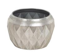 BigBuy Garden Jardinière argentée en Fer 37,5 x 37,5 x 25,5 cm