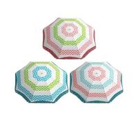 BigBuy Garden Parasol à franges Ø 180 cm, multicolore, Estándar, Bohème