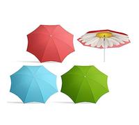 BigBuy Garden Parasol lisse Ø 240 cm, multicolore, Estándar, Bohème