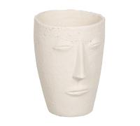 BigBuy Garden Pot crème céramique 17 x 17 x 23 cm