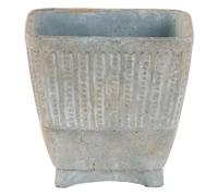 BigBuy Garden Pot Gris Ciment 19,5 x 19,5 x 19 cm