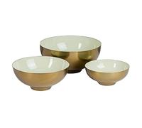 BigBuy Home Bol 30 x 30 x 14 cm Doré Vert Fer (3 unités)