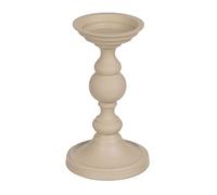 BigBuy Home Bougeoir en Aluminium crème 15 x 15 x 25 cm, Photophore, Décoratif