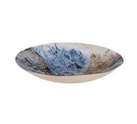 BigBuy Home Centre de table bleu marron verre 39 x 39 x 6,5 cm