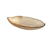 BigBuy Home Centre de Table doré en Verre 23 x 13 cm