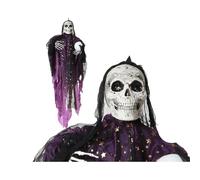 Atosa Witch Skeleton Pendant With Ball Light/sound 180x80x16 Cm Violet Enfants
