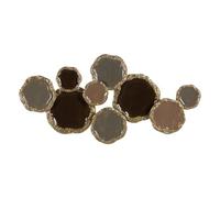 BigBuy Home Décoration Murale géométrique Marron doré Fer 118,7 x 6,4 x 56,5 cm