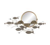 BigBuy Home Décoration Murale Gris doré Fer 102,9 x 5,7 x 55,9 cm