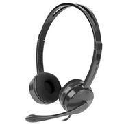 Natec Micro-casque Canary Go avec fil jack, arceau – Noir
