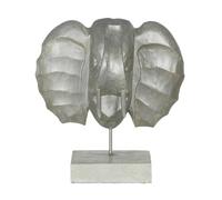 BigBuy Home Figurine décorative argentée éléphant 35 x 21 x 35 cm