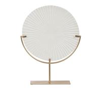 BigBuy Home Figurine décorative Blanc doré Cercle 38 x 10 x 49 cm
