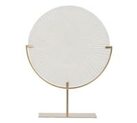 BigBuy Home Figurine décorative Blanc doré Cercle 45 x 10 x 57 cm