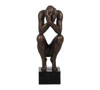 BigBuy Home Figurine décorative Noire cuivre Homme 16 x 19 x 47 cm