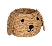 BigBuy Home Panier pour Chien Noir Beige Fibre Naturelle 27 x 27 x 19 cm