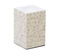BigBuy Home Photophore Beige Nacre Bois MDF 10,5 x 10,5 x 16 cm