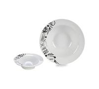 Bigbuy Home S3604506 Assiette en porcelaine Diamètre 23 cm