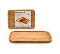 Bigbuy Home S3605333 Plateau d'Appétitifs Bambou 18 x 1,5 x 25 cm