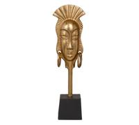BigBuy Home S8802618 Figurine décorative dorée africaine, noire, 14,5 cm x 10,5 cm x 50 cm