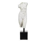 BigBuy Home Sculpture Buste Blanc Noir 14 x 11 x 43 cm