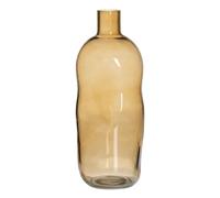 BigBuy Home Vase Ambre en Verre 13,5 x 13,5 x 35 cm