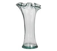 BigBuy Home We Care Vase en Verre recyclé Beige 20 x 20 x 30 cm