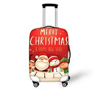 Bigcardesigns Housse de protection élastique pour valise de 45,7 à 76,2 cm, Amis de Noël, L(26"-28"cover), Moderne